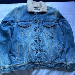 Mens Old Navy Denim Sherpa Jacket